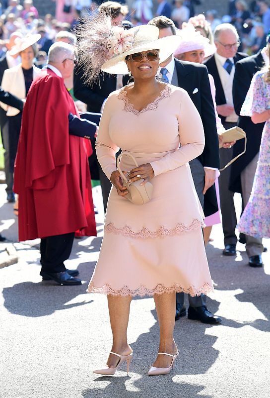 Oprah Winfrey llega a la Capilla de San Jorge, en el Castillo de Windsor