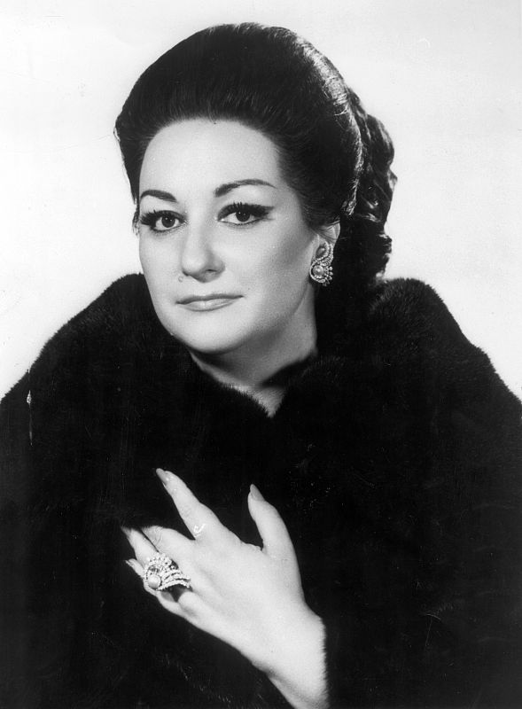 Retrato de la cantante de ópera Montserrat Caballé de 1982