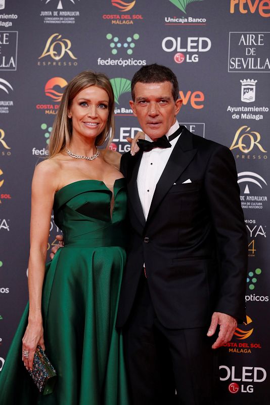 Goya 2020:  Antonio Banderas y su pareja Nicole Kimpel