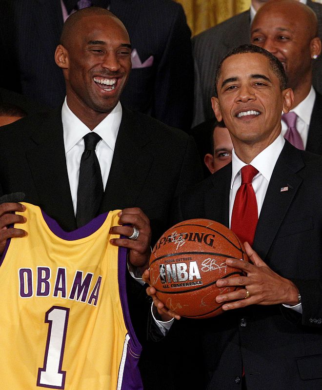 Kobe Bryant, con Barack Obama