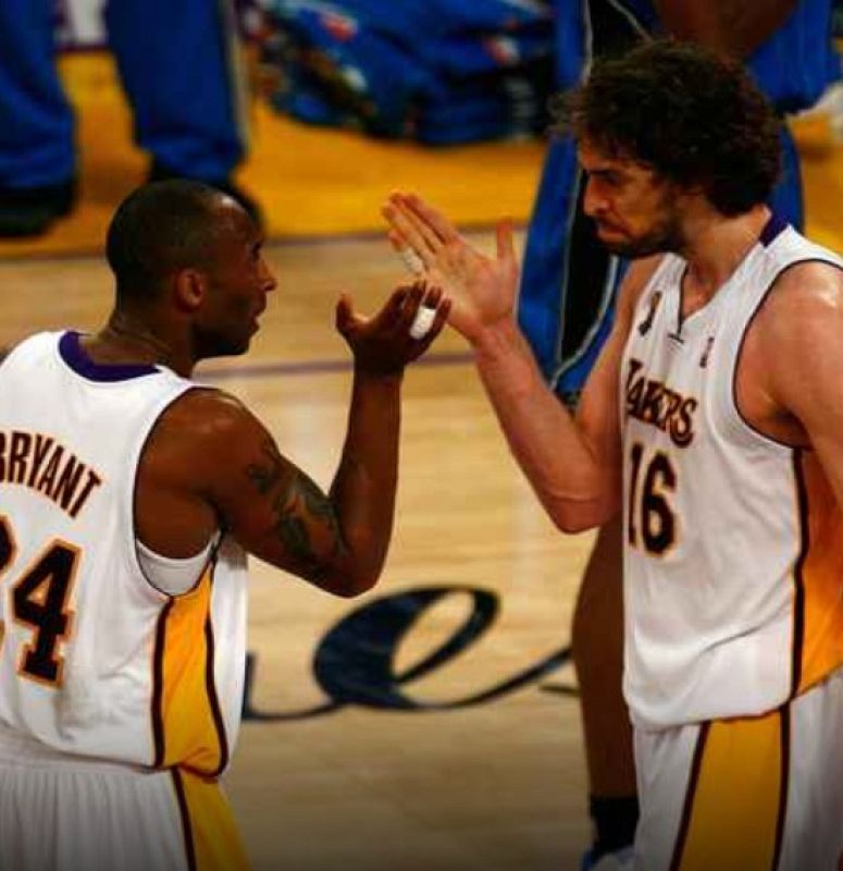 Kobe Bryant y Pau Gasol, excompañeros y amigos