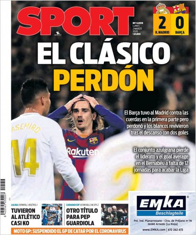 El Clásico Madrid vs Barça, en las portadas | 4