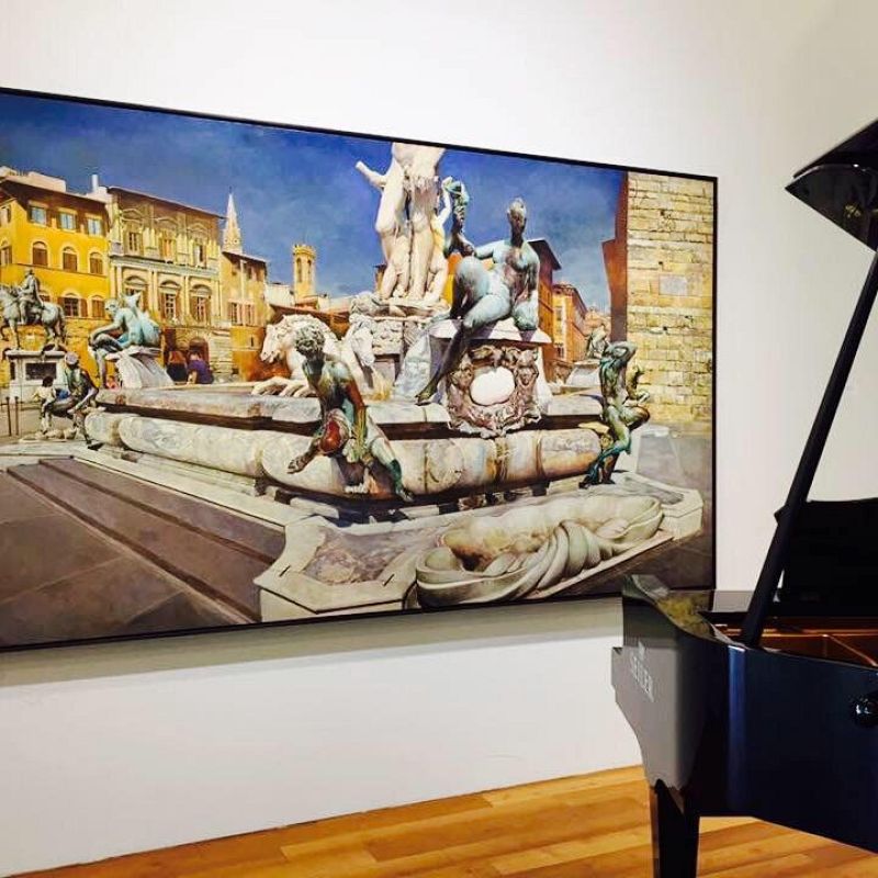 Fuente de Neptuno, óleo sobre tela