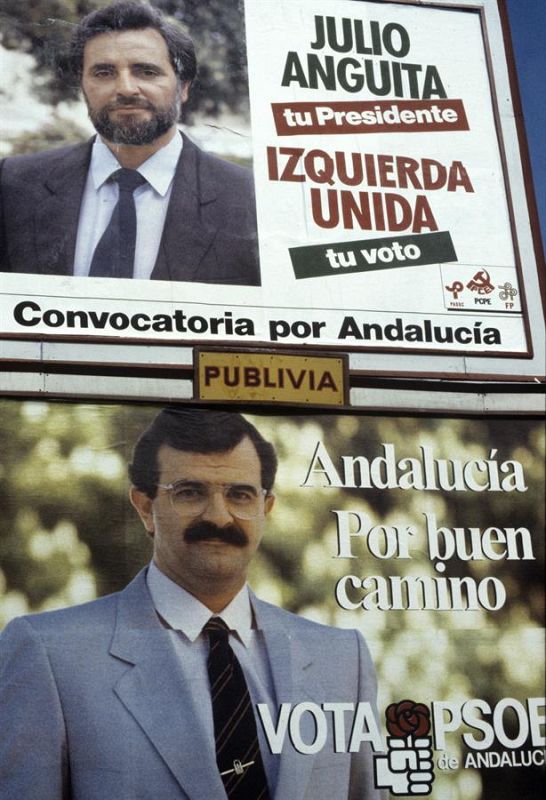 Anguita en las elecciones andaluzas de 1986