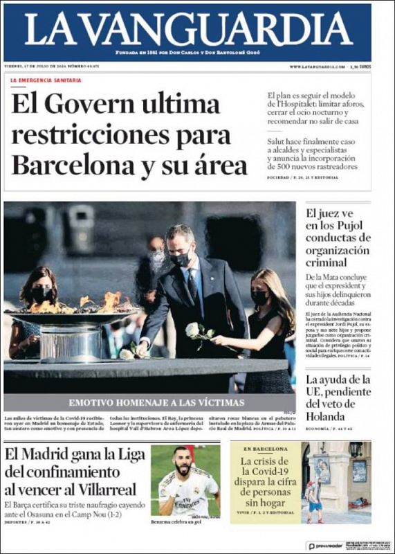 El rotativo catalán destaca en su portada una imagen del goleador Karim Benzema