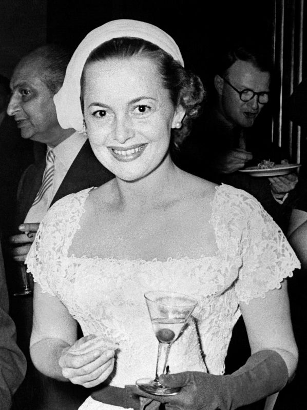 Fotografía de Olivia de Havilland tomada en la década de los 50.