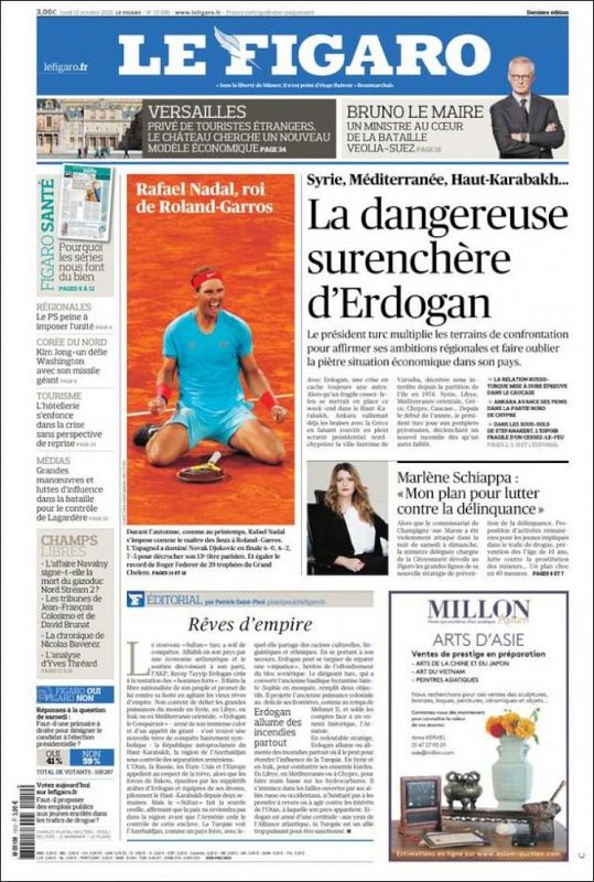 Nadal en la portada de Le Figaro