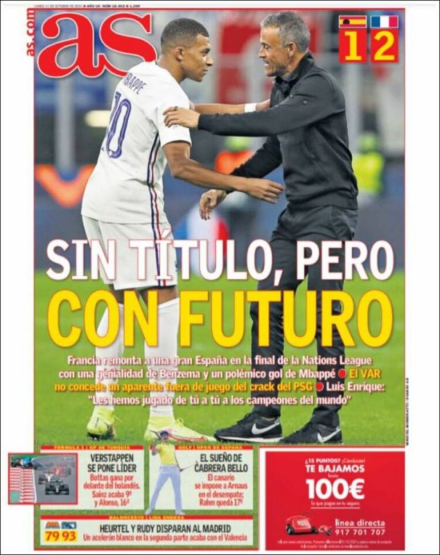 "Sin título, pero con futuro" titula a toda página AS