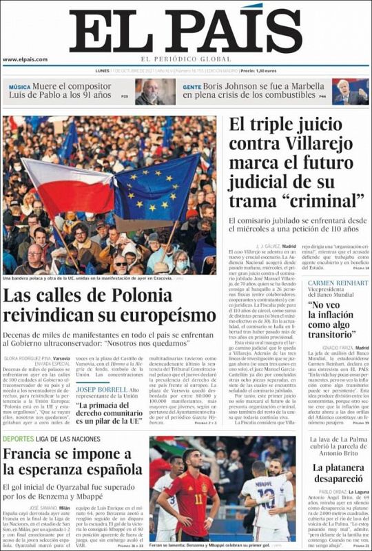 Injusta derrota de España en la prensa: El País