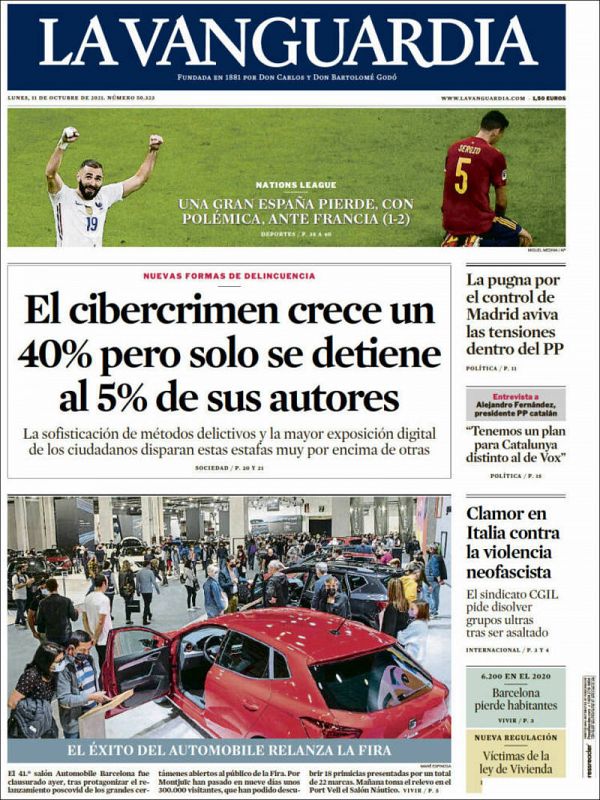 Injusta derrota de España en la prensa: La Vanguardia