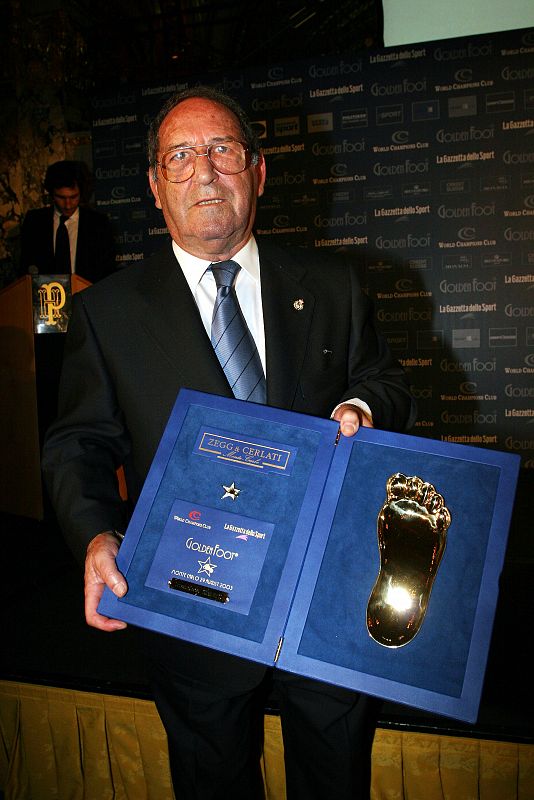 Paco Gento durante los premios 'Golden Foot' en 2005