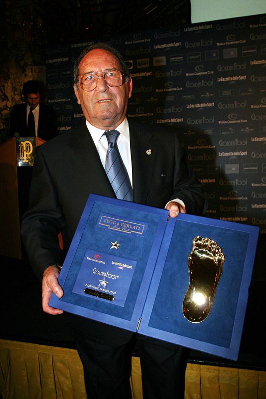 Paco Gento durante los premios 'Golden Foot' en 2005