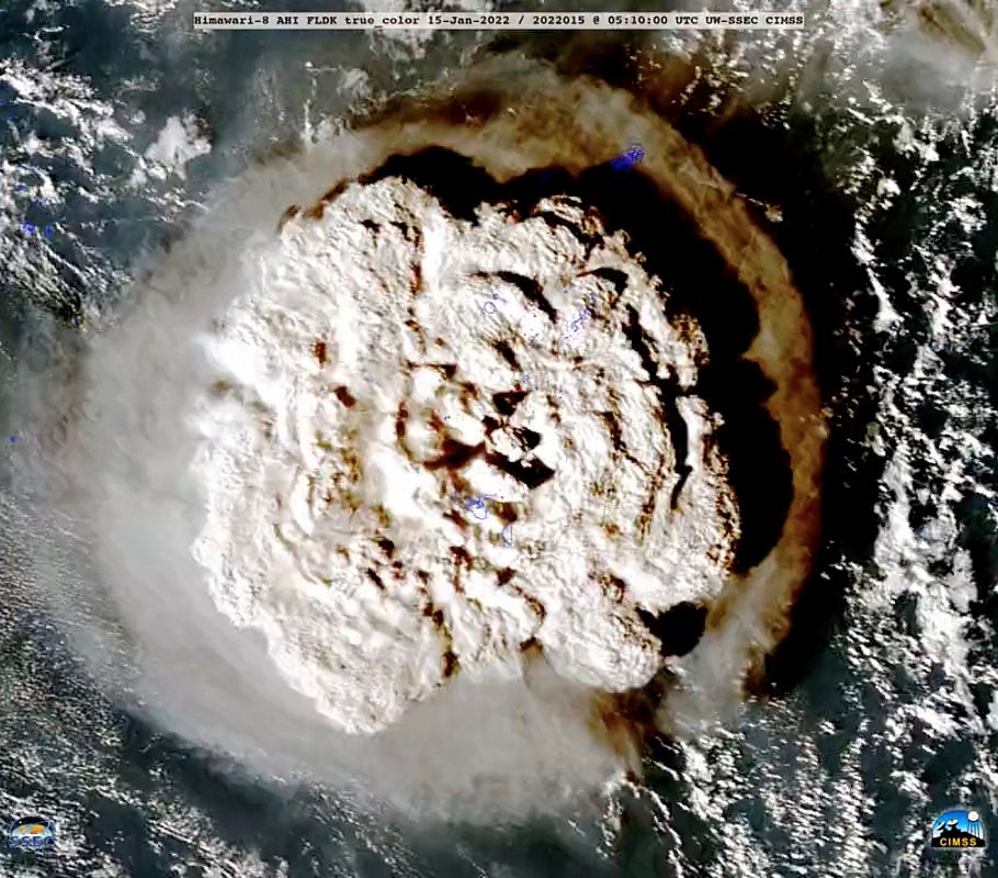 Erupción volcánica en Tonga