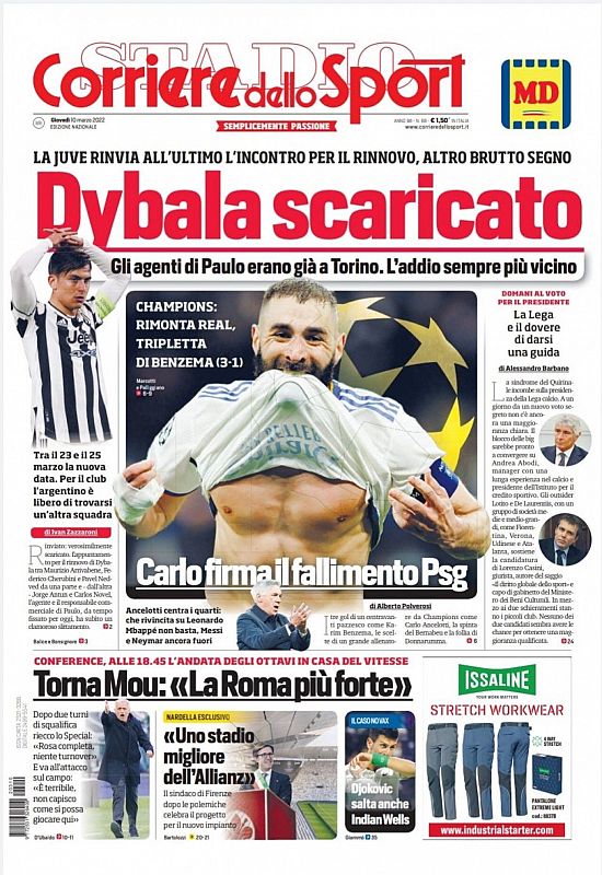 El Corriere dello Sport apunta a la importancia del trabajo de Carlo Ancelotti.