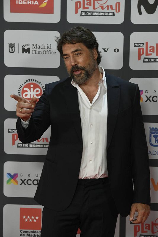 El actor Javier Bardem a su llegada a la ceremonia de entrega de los Premios Platino.