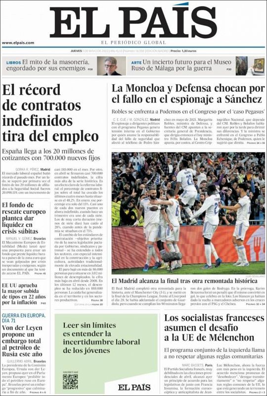 Otra "remontada histórica" titula El País.