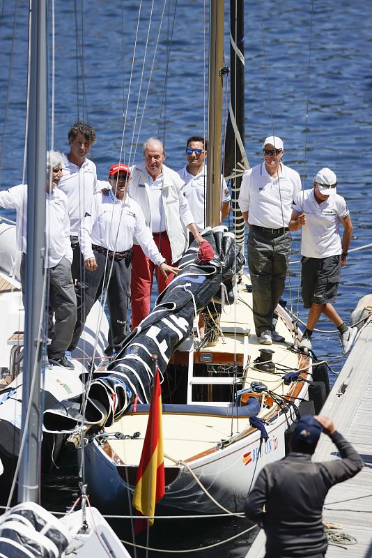 El rey emérito Juan Carlos I en la localidad pontevedresa de Sanxenxo