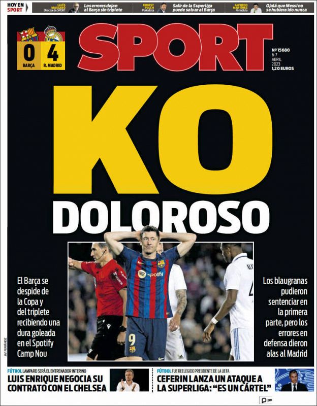 "KO Doloroso" es el titular de Sport