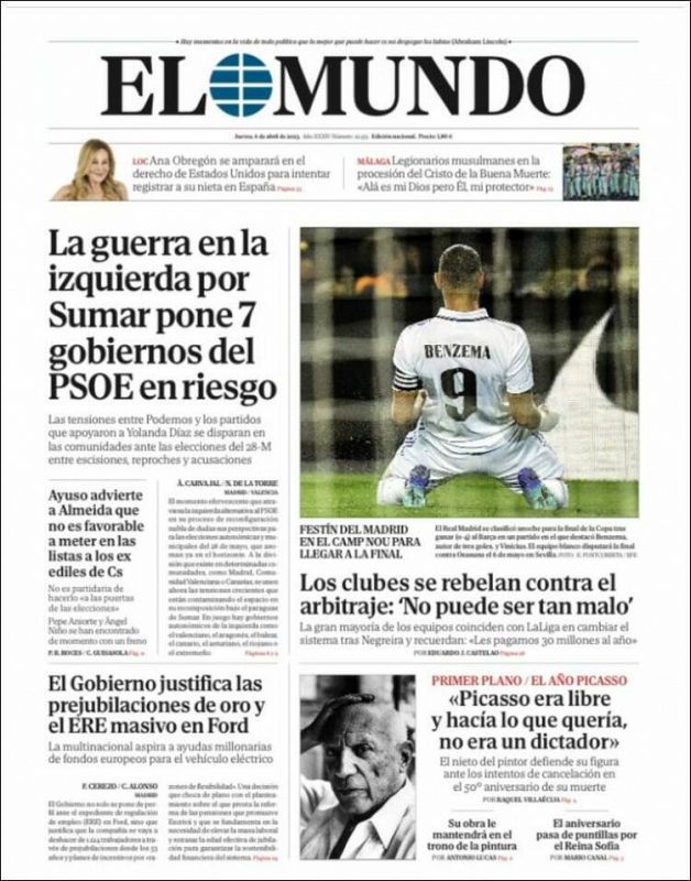 Portada El Mundo