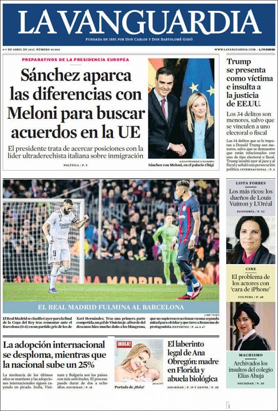 Portada La Vanguardia