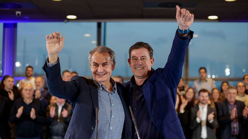 Zapatero arropa a José Ramón Gómez Besteiro (BNG) en A Coruña