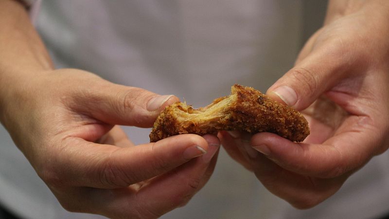 Una croqueta d'entrecot al Barcelona Gastronòmic Fòrum