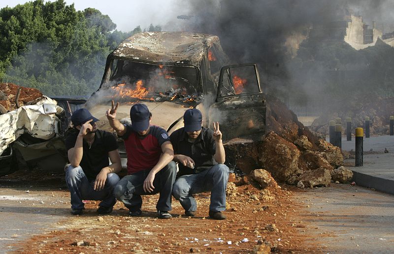 Barricadas en Beirut