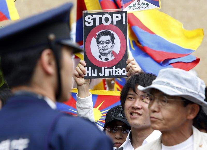 Protestas pro Tíbet en Tokio