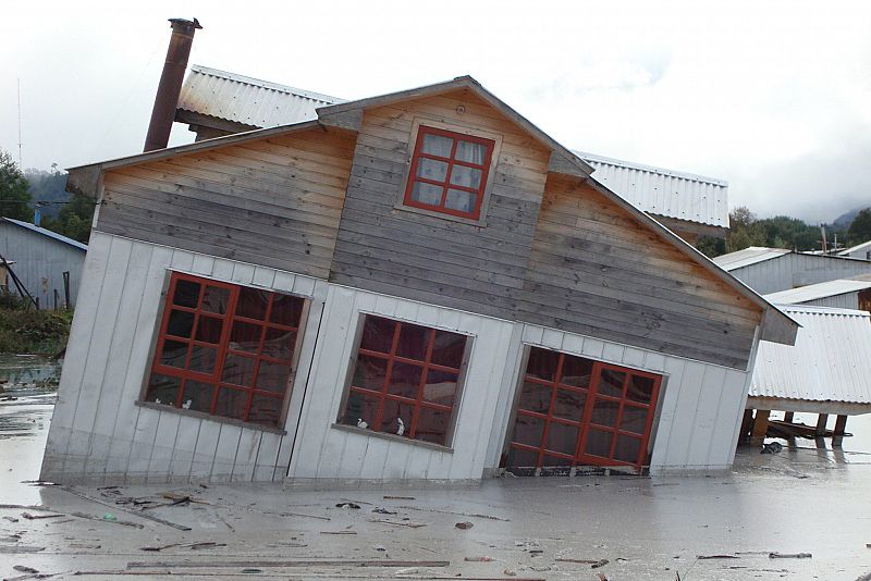 Crecida del Río Blanco en Chaitén