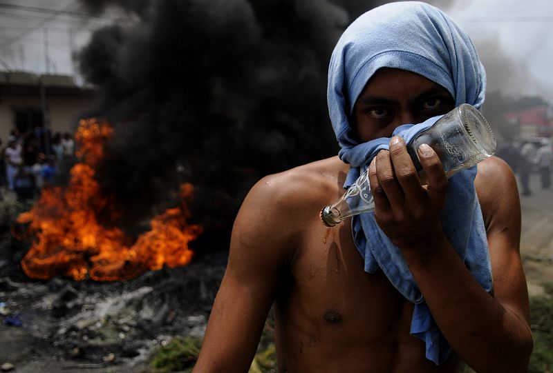 Protestas por el precio del transporte en Guatemala