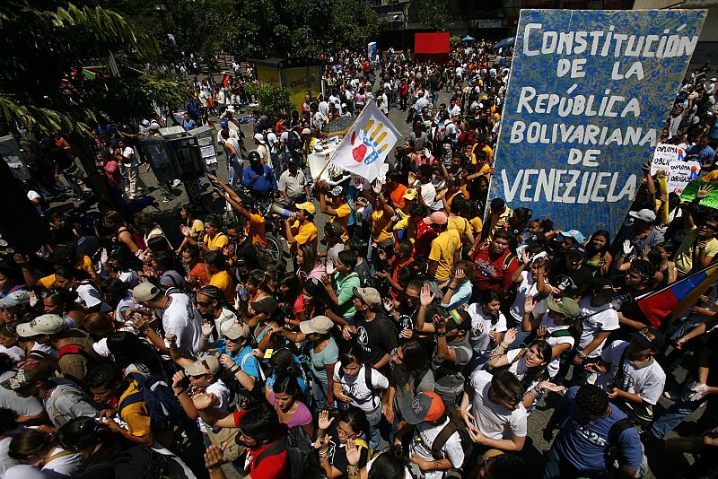 Manifestación de estudiantes en apoyo a RCTV