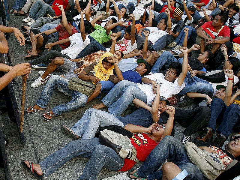 Protesta de estudiantes en Filipinas