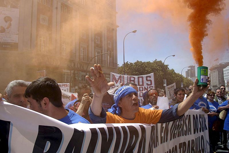 Los pescadores protestan en Coruña