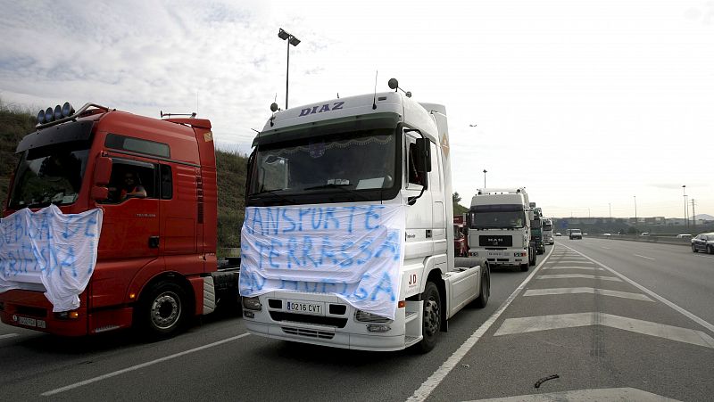 Huelga de transportistas en Cataluña