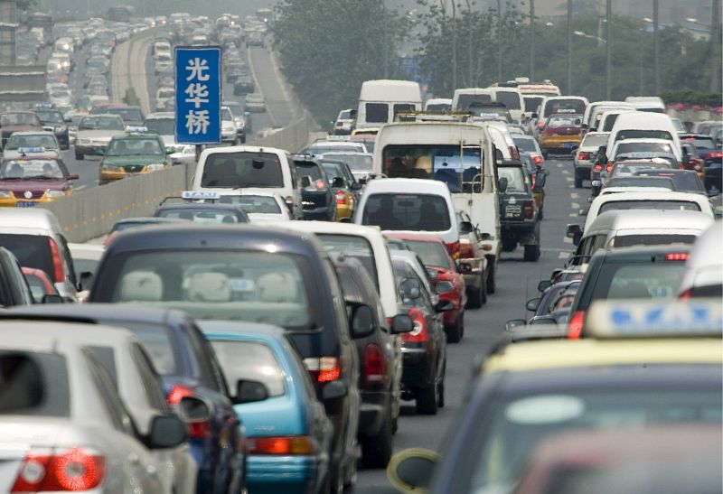 Tráfico pesado en Pekín