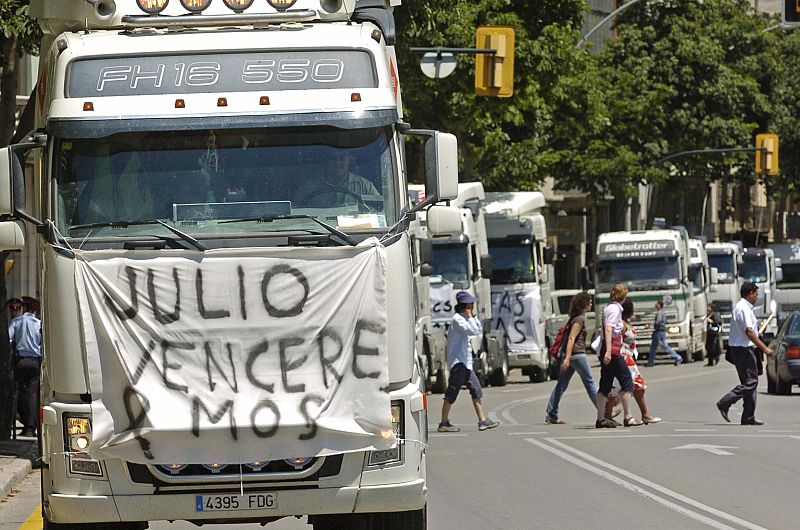 Marcha lenta de camiones