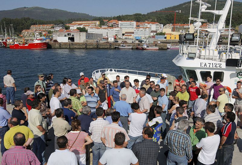 Piquetes en el puerto de Portosín