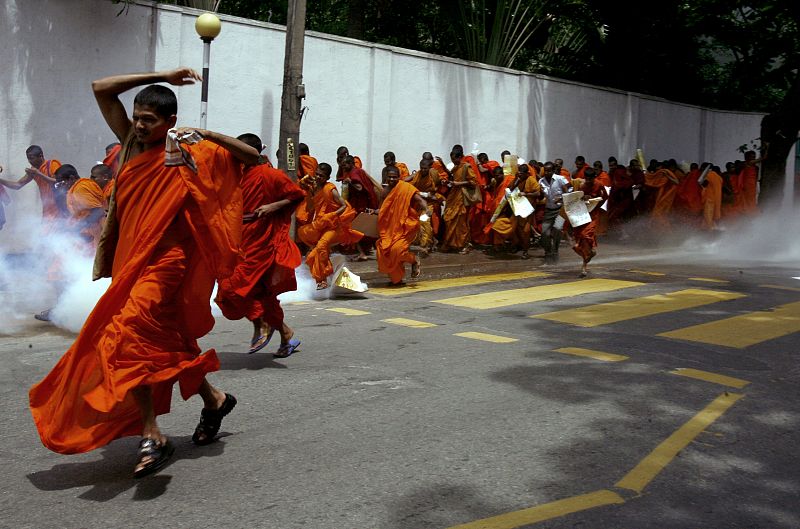 Protesta de monjes