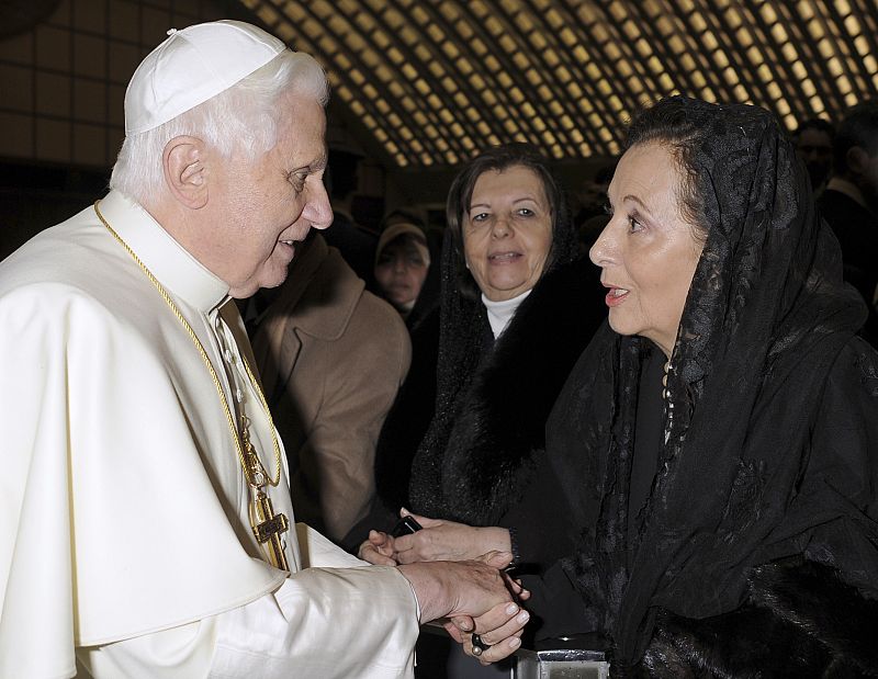 Yolanda Pulecio, la madre de Ingrid Betancourt, fue recibida por el Papa Benedicto XVI en el Vaticano el pasado febrero.