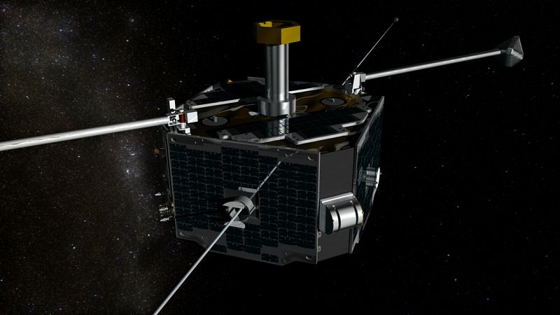 Uno de los cinco satélites del proyecto Themis de la Nasa