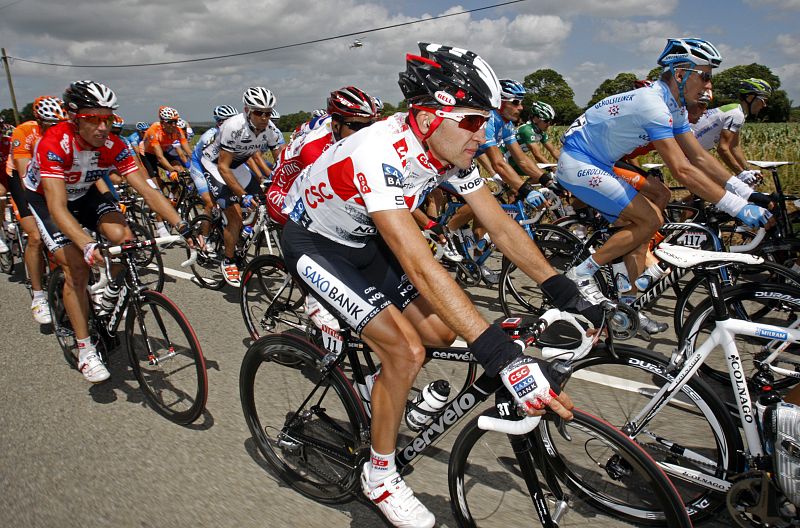 El ciclista madrileño durante la primera etapa del 95º Tour de Francia.