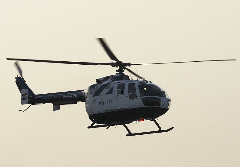 Helicóptero en el que se ha trasladado a Karadzic a La Haya