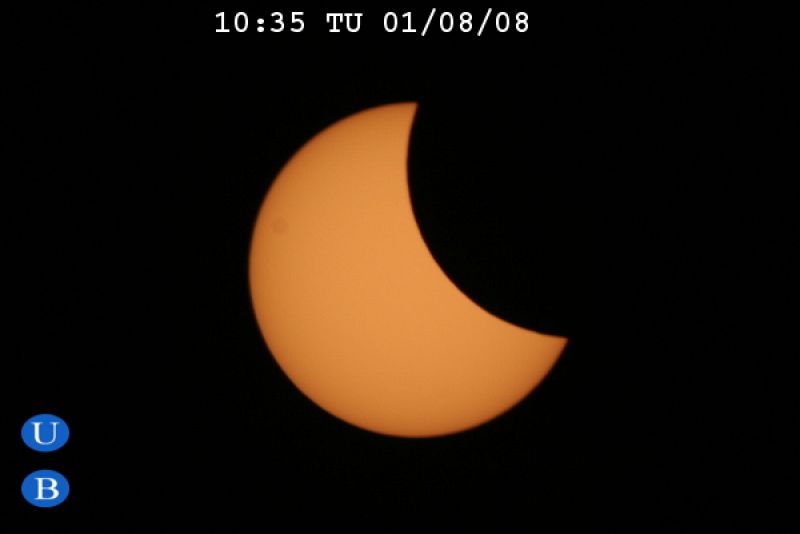 Fase del eclipse de Sol que se ha visto en Rusia y China