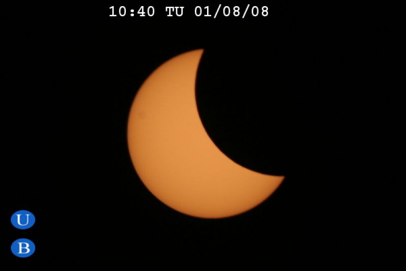 Fase del eclipse de Sol que se ha visto en Rusia y China