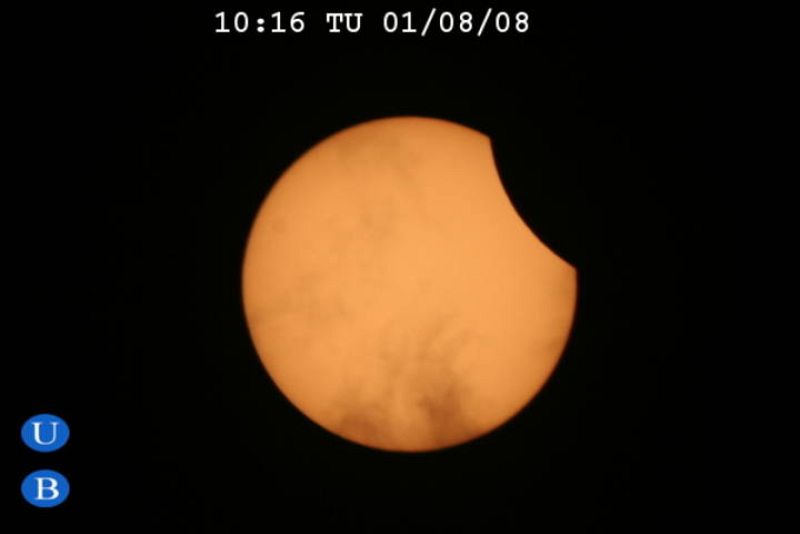 Fase del eclipse de Sol que se ha visto en Rusia y China