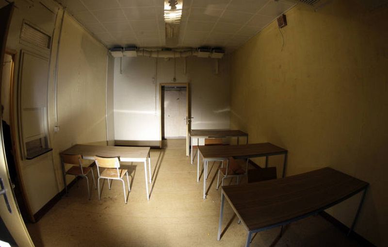 El comedor, una de las 400 habitaciones de que disponía el refugio. 