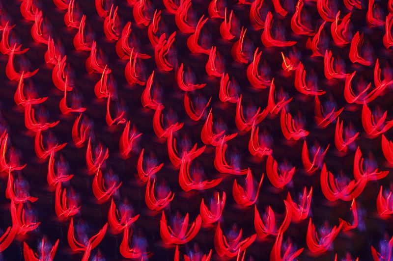 Participants take part in the opening ceremony of the Beijing 2008 Olympic Games at the National Stadium