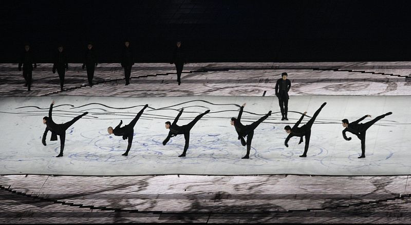 Participants take part in the opening ceremony of the Beijing 2008 Olympic Games at the National Stadium