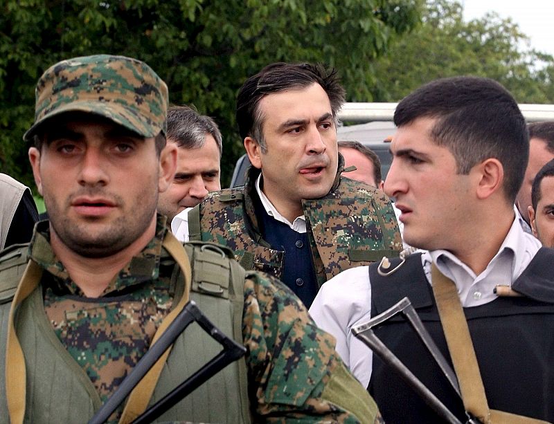 Saakashvili con las tropas