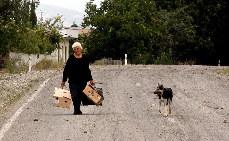 La población huye de Georgia